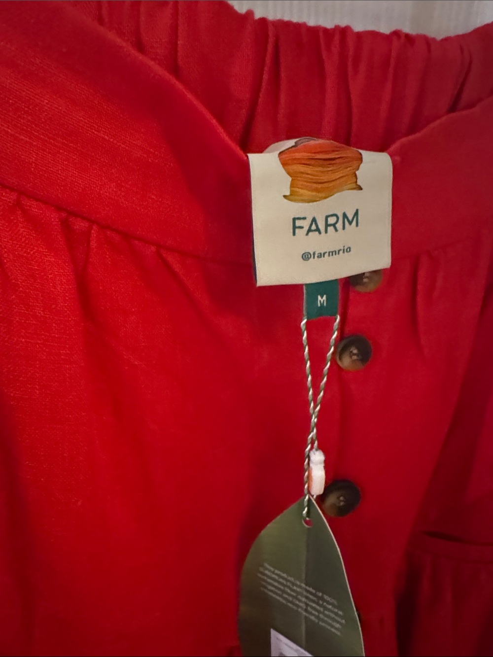 FARM Rio Red Button-Front Midi Skirt - Picture 6 of 6